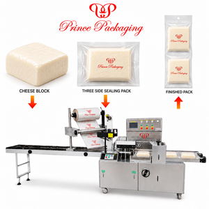 Máquina Automática para Cortar, Envolver y Sellar Bloques de Queso y Mantequilla Horizontalmente con Película de Papel para la Industria Alimentaria - Product Image 1