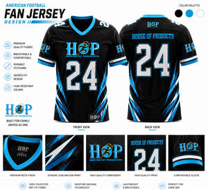 Custom American Football <b>Fan</b> Jersey Breathable Quick Dry Polyester Sublimation Team Jersey for Adults & Youth - Product Image 5