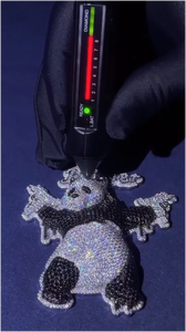 Colgante Personalizado de Plata de Ley 925 con Forma de Panda, Moissanita, Totalmente Cubierto de Rodio, Chapado en Oro de 14K, Estilo Hiphop, Unisex, para Fiesta - Product Image 3