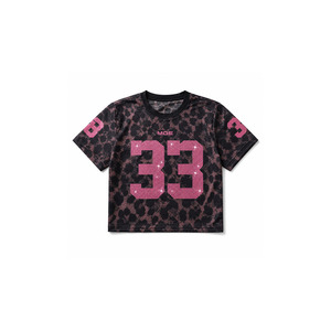 Crop top femme style Y2K avec strass, maillot de football américain personnalisé et orné, cristaux thermocollants, hauts personnalisés, vente en gros - Product Image 2
