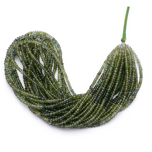 Cuentas redondas lisas de turmalina AAA de 3mm-4mm, turmalina verde natural multicolor, piedras semipreciosas sueltas para la fabricación de joyería. - Product Image 5