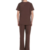 Ensemble de blouses médicales pour hommes au design épuré, en tissu polaire 100% coton, uniformes d'hôpital, avec poches, couleur unie personnalisable, haute qualité, finition soignée