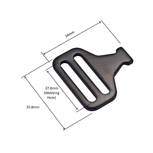 Hebilla de Cinturón de Seguridad Pequeña y Ligera de Aluminio con Liberación Lateral para Cinturón de Equipo de Rescate de Incendios - Product Image 3
