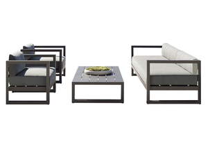 Modular Metal Frame <b>Garden</b> <b>Sofa</b> with Waterproof <b>Cushions</b> <b>for</b> Outdoor Patio Furniture - Product Image 5