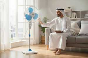 Adjustable Height Mechanical Pedestal <b>Stand</b> <b>Fan</b> Silent 3-Speed Oscillation Function for Home Office Outdoor & Hotel Use - Product Image 3