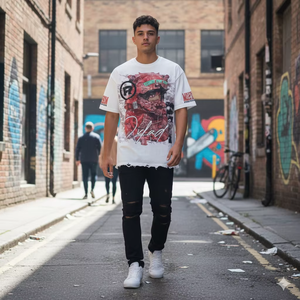 T-shirt Homme 2026 OEM Personnalisé avec Logo, Coton Vieilli, Coupe Oversize, Style Urbain, Col Rond, Manches Courtes - Product Image 4