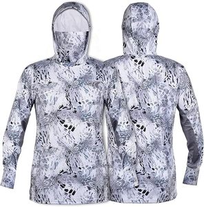 เสื้อตกปลาแขนยาวสำหรับผู้ชาย ผ้าโพลีเอสเตอร์ 100% ระบายอากาศได้ดี ป้องกันรังสียูวี ซึมซับความชื้น - Product Image 1