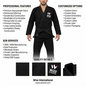 Kimono de BJJ unisex para adultos, 100% algodón, uniforme de artes marciales, diseño de logotipo frontal duradero, color granate. - Product Image 6