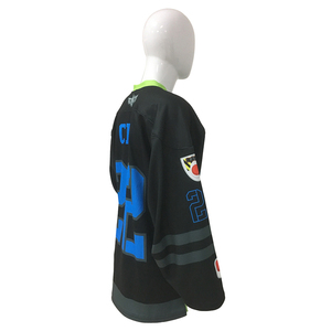 Camisetas de Hockey Personalizadas de Alta Calidad, Estampadas y Cosidas, Uniformes de Hockey sobre Hielo Vintage con Cordones para Hombre, Bordadas - Product Image 3