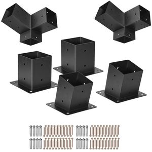Kit Pergola per Cortile con Staffe Inclinabili a 3 Vie 4x4 Pollici, Travi in Legno 3.5x3.5 Pollici, 2 Staffe per Palo (Confezione da 2) - Product Image 1