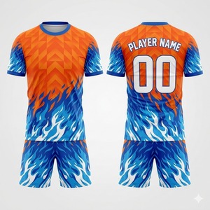 Vente en gros de maillots de football de club à imprimé vague de couleur dégradée - Product Image 1