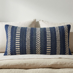 Black White Handloom Woven <b>Cushion</b> Cover Horizontal Stripe Textured Throw <b>Pillow</b> Decorative Accent <b>Pillow</b> Boho Decor - Product Image 4