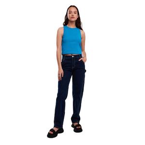 Brandable Factory Price Ribbed Cotton Crop Tank Top for Women Sleeveless Round Neck Custom Style Casual Summer Wear Ladies Tops - Product Image 5