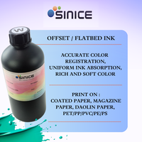 Encre offset UV SINICE — YMCK pour papier couché, papier magazine, papier Daolin, PET, PP, PVC, PE, PS, etc.