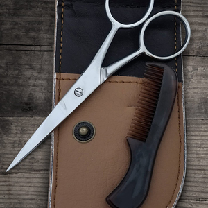 MARI INSTRUMENTS <b>Beard</b> <b>Scissors</b> 4.5" Stainless Steel Mirror Polish Sharp Blades <b>Beard</b> <b>Scissor</b> For Professional Use - Product Image 4