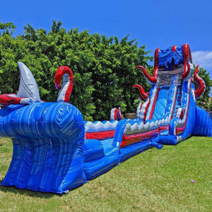 Tobogán de Agua Inflable <span class=keywords><strong>Grande</strong></span>, Tobogán Acuático Inflable para Niños y Adultos - Product Image 1