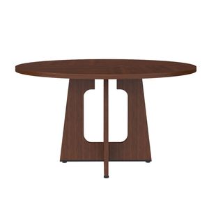 Table de salle à manger ronde de 47 pouces style ferme, finition grain de bois MDF, capacité de charge de 300 lb, espace confortable pour 4 personnes - Product Image 5