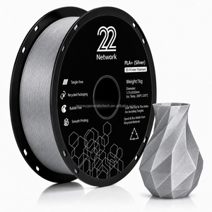 Filament PLA+ Argent 22Network en Gros, Bobine de 1KG, 1.75mm, pour Imprimante 3D Industrielle, Haute Vitesse 300mm/s, OEM ODM - Product Image 1