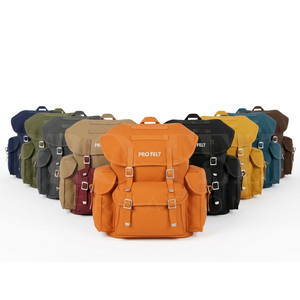 Sac à dos en toile grande capacité, vente directe d'usine, personnalisable, imperméable, en cuir PU, pour voyage, école, extérieur, décontracté - Product Image 1
