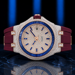 Reloj Cronógrafo Analógico Mecánico ETA de Acero Inoxidable, Diseño Personalizado, Estilo Antiguo, de Lujo, con Diamantes Moissanite de OM GEMS para Hombre - Product Image 6