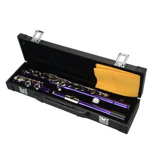 Flauto da Concerto in Cupronickel C 16 con Design a Fori Aperti Viola e Chiavi in Legno, Strumento BB - Product Image 5