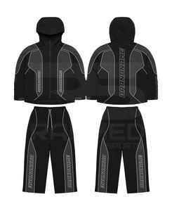 Chándal cortavientos 100% nailon en diferentes colores, pantalón y chaqueta con capucha, líneas reflectantes, chándal cortavientos para hombre. - Product Image 4