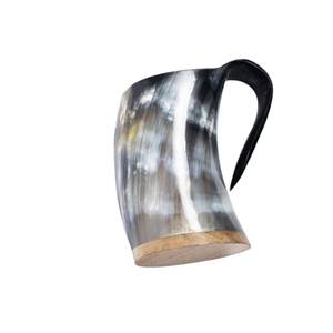 Taza de Cuerno de Búfalo Hecha a Mano Personalizada |   Ecológico, Reutilizable, Color Natural |   Accesorios de Bar Vikingos al por Mayor Personalizables - Product Image 2