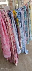 Pareos de Algodón 100% Hechos a Mano en India con Estampado de Bloques para Mujer, Cubrebaños de Playa, Precio al por Mayor, Sarongs y Bufandas Indias - Product Image 4