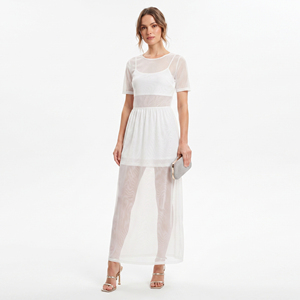 Vestido Maxi de Malla para Mujer, Manga Larga o Corta, Sexy, para Club Nocturno, Vestido de Malla Transparente, Nuevo Vestido Sexy a la Moda - Product Image 6
