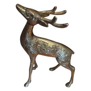 Par de renos modernos de metal dorado para Navidad, estatua de reno de pie, figura de animal, decoración de mesa - Product Image 4