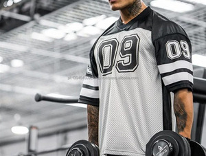 Camiseta Deportiva Personalizada con Cuello en V, Impresión Digital, Secado Rápido, Estilo Holgado, Malla, para Fútbol, Baloncesto, para Hombre - Product Image 2