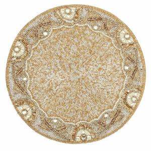 Mantel Redondo Moderno Hecho a Mano con Cuentas de Vidrio Antideslizante para Decoración de Mesa de Comedor para Bodas y Fiestas en el Hogar - Product Image 5