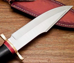 มีดโบวี่แบบดรอปพอยต์ รุ่น FH-83 ของ Viking Art ผลิตด้วยมือ คุณภาพระดับอุตสาหกรรม ด้ามทำจากเขาสัตว์และไม้ พร้อมปลอกหนัง - Product Image 3