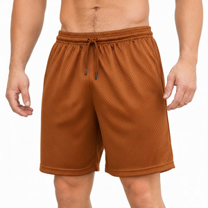 Shorts de course athlétiques pour hommes, respirants, à séchage rapide, en maille, vêtements de sport - Product Image 1