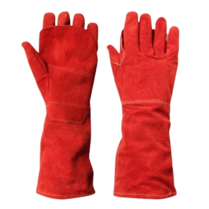 Guantes de Protección Industrial de Cuero Vacuno Reforzado, Delantal de Seguridad Ignífugo para Soldadura con Protección en la Palma - Product Image 1
