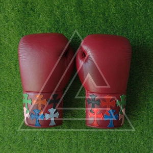 Guantes de Boxeo de Piel Sintética con Logotipo Personalizado al por Mayor, Guantes de Boxeo Profesionales para Entrenamiento y Sparring con Cordones, Guantes de MMA Sanda - Product Image 3