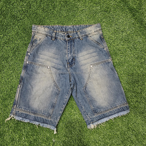 Shorts en toile extensible non tissée style vintage pour hommes et femmes, couleur unie, séchage rapide, respirant, avec cordon de serrage, personnalisable, vente en gros - Product Image 1