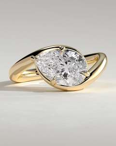 Jewellery Fashion 925 Sterling <b>Silver</b> Wave Twisted <b>Solitaire</b> Pear Cut Prong Crystal Wedding Anniversary <b>Ring</b> Set Women - Product Image 5