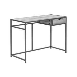 Scrivania Moderna Contemporanea da 42 Pollici per Ufficio Domestico con Cassetti Portaoggetti, Laminato Grigio e Metallo Nero per Lavoro con Laptop - Product Image 2