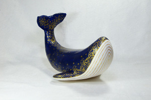 Ballena de papel maché hecha con papel reciclado, materiales ecológicos, hecha a mano por artesanos tailandeses con experiencia. - Product Image 3