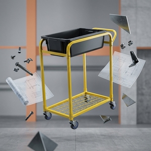 2 Tier Steel Order Picking <b>Trolley</b> Warehouse Stock Picking Cart Vietnam Factory ISO Certified Durable Logistics Equipment - Product Image 1