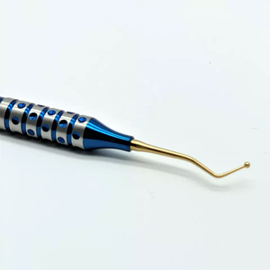 Instrument manuel de haute qualité pour le placement de composite dentaire, en acier inoxydable bleu doré, pour le nettoyage des dents et des bridges osseux - Product Image 2
