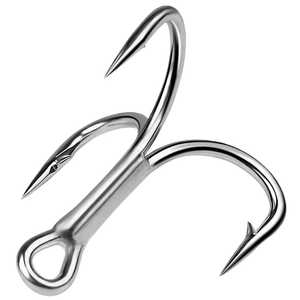 Anzuelos Circulares de Acero con Alto Contenido de Carbono y Púas Triples para Pesca con Cebo Vivo en Ríos - Product Image 1