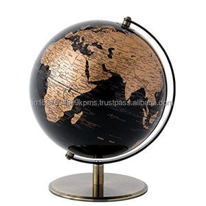Trang trí khoa học toàn cầu mô hình văn phòng nhà bàn hiển thị xu hướng nhất làm bằng tay nhôm thế giới rộng bản đồ và toàn cầu đứng - Product Image 2