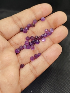 Cabujón de Amatista Natural de Forma Redonda, Base Plana, Calibrado, Forma Beda, Gemas de Calidad, Todos los Tamaños Disponibles - Product Image 3