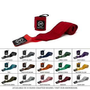 OEM ODM Bandes de poignet robustes rouges pour haltérophilie, powerlifting, entraînement en salle de sport, soutien réglable avec fermeture auto-agrippante - Product Image 1