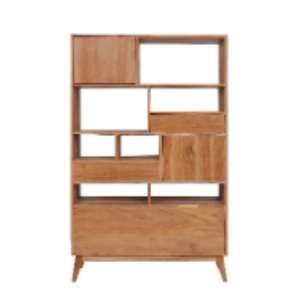 Meuble bibliothèque multifonctionnel moderne avec structure en bois de teck provenant d'Indonésie - Product Image 2