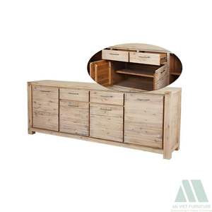 Elegante Juego de Comedor de 8/6 Piezas, Duradero, Ecológico, Fácil de Montar, OEM Disponible, Hecho en Vietnam, Madera Maciza Moderna - Product Image 3