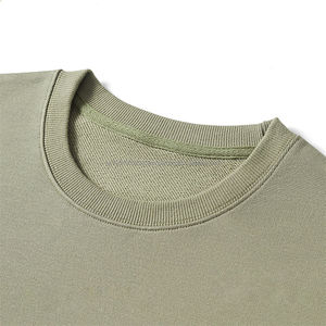 Custom Manufacturer 100% Cotton Men's Street Style Crew <b>Neck</b> Sweatshirt Plus Size Heavy Weight High Quality Sweatshirts - Product Image 3