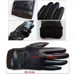 Unisex Winter Snowboarding Warm Windproof <b>Touch</b> <b>Screen</b> Full Finger Sheepskin Leather <b>Gloves</b> With Custom Logo - Product Image 5